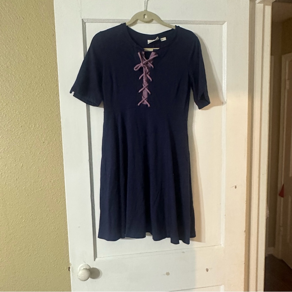 Maeve fit and flared dress navy blue size S